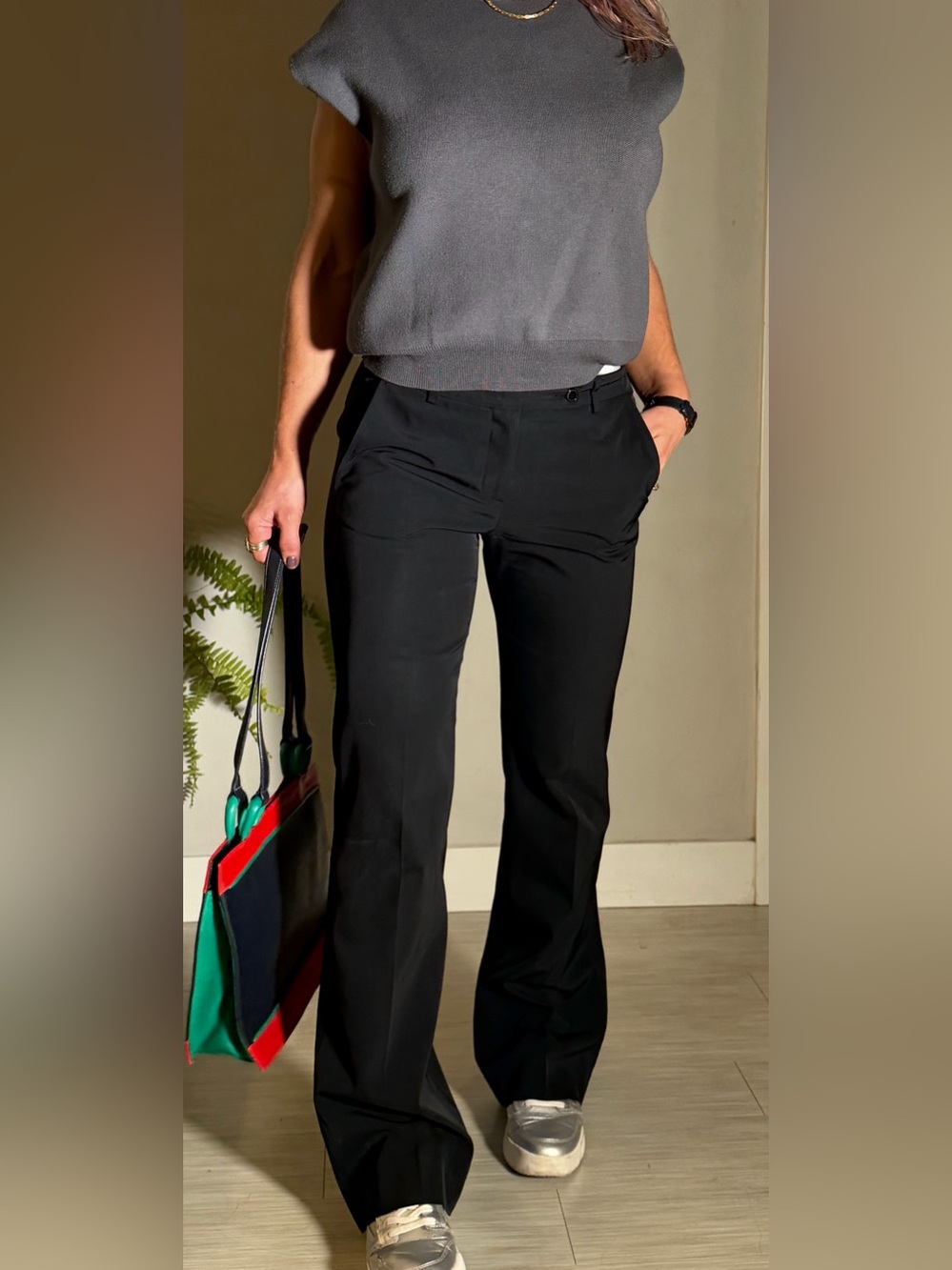 Y2K Vintage Teenflo Black Mid Rise Bootcut Dress Pants - Size 6